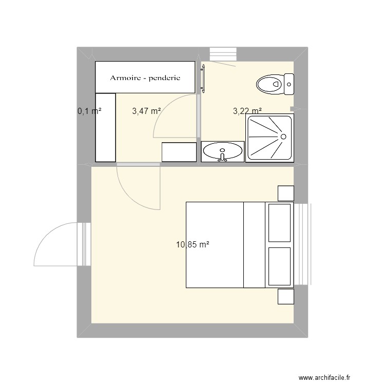 sdb 1. Plan de 0 pièce et 0 m2