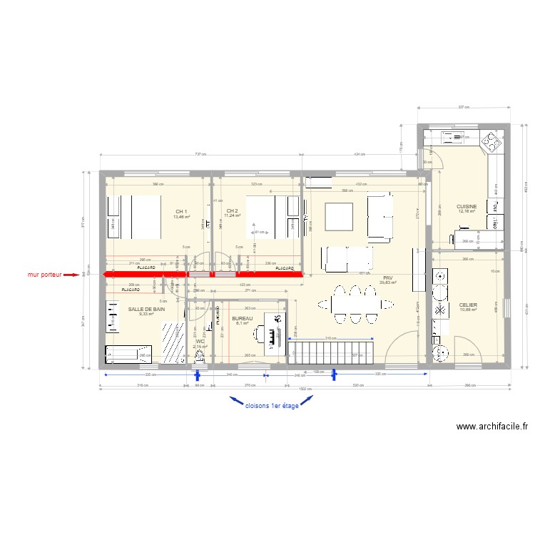 RENOVATION TEST 13. Plan de 0 pièce et 0 m2