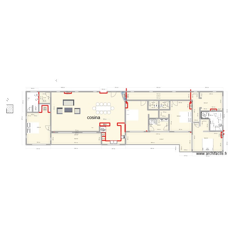 maisonmaster ch1nr. Plan de 24 pièces et 144 m2