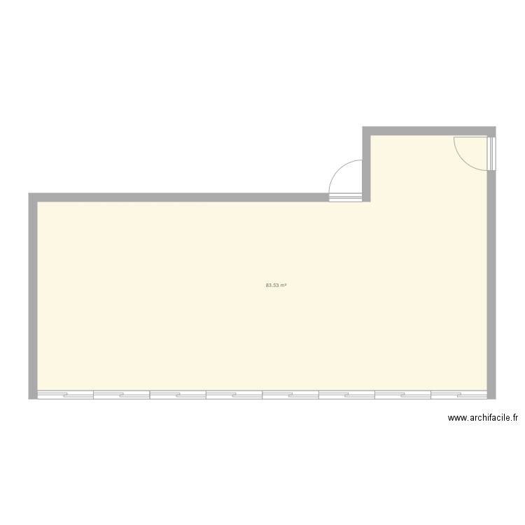 salle de classe. Plan de 1 pièce et 84 m2