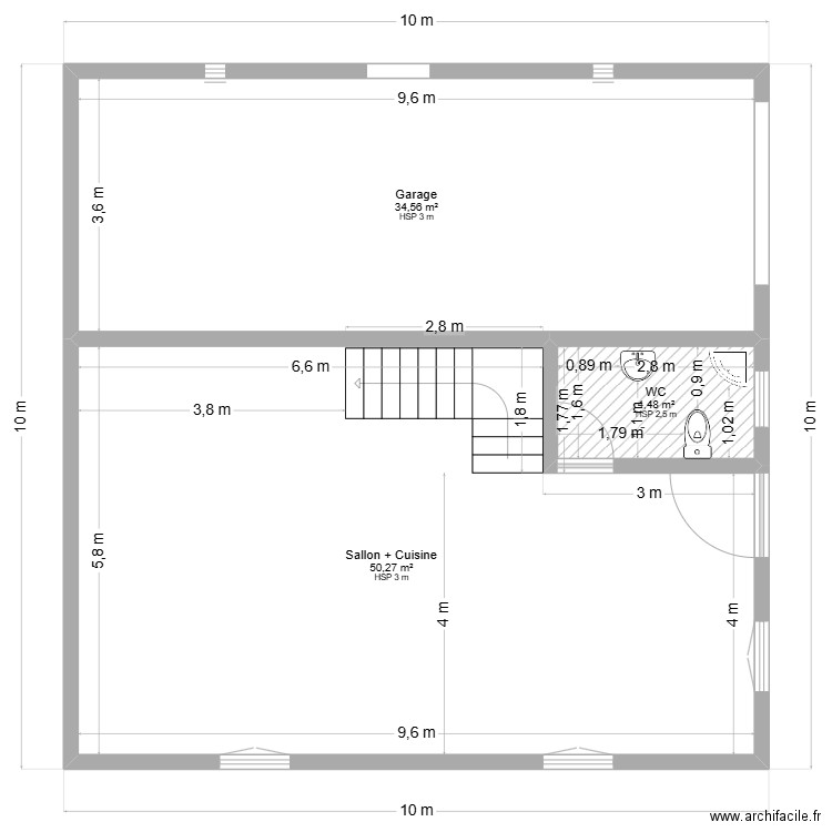 plan_2. Plan de 3 pièces et 89 m2