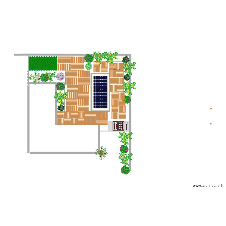 PISCINE 2. Plan de 3 pièces et 7 m2