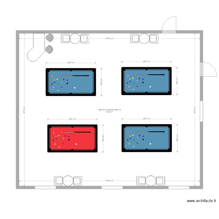 salle billard . Plan de 0 pièce et 0 m2