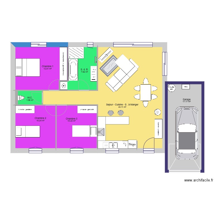 maison 1. Plan de 0 pièce et 0 m2