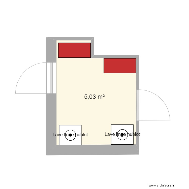 cellier. Plan de 1 pièce et 5 m2