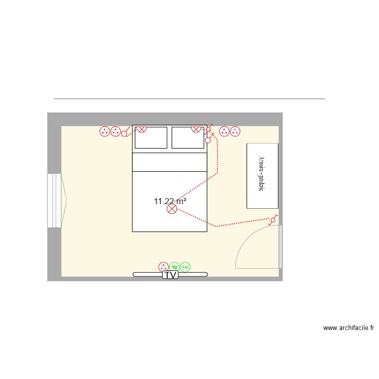 Chambre 1. Plan de 0 pièce et 0 m2