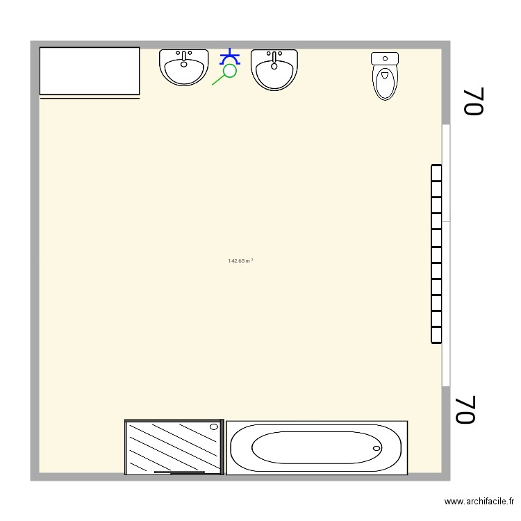 Salle de bain janin. Plan de 0 pièce et 0 m2