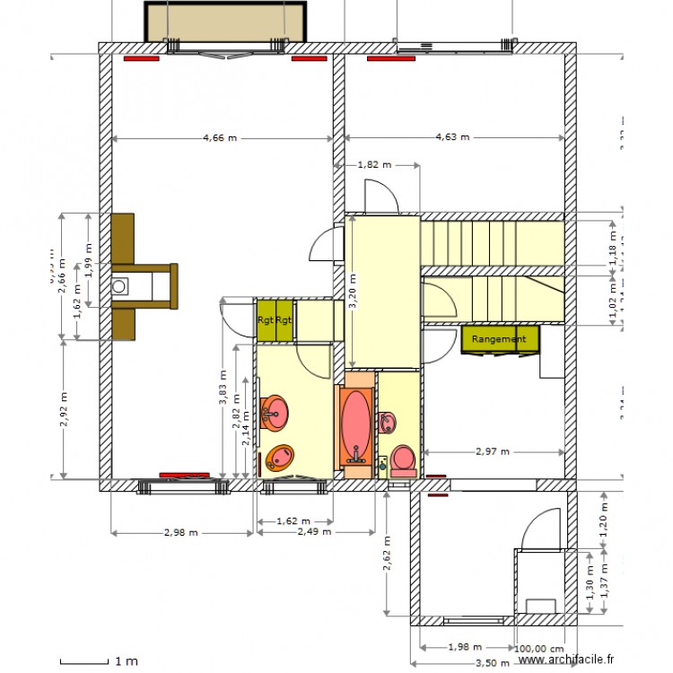 Bures Projet ascenseur 1° Etage. Plan de 0 pièce et 0 m2