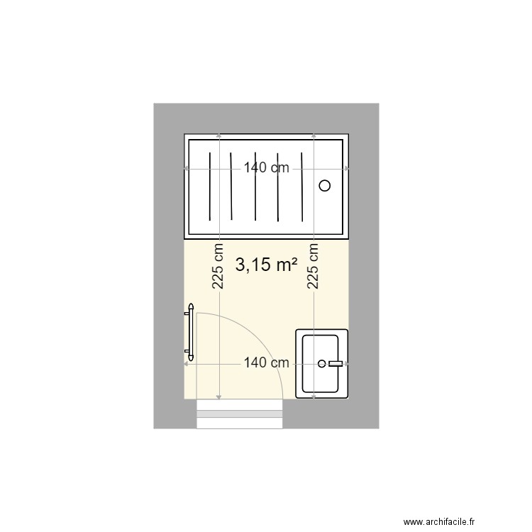 Salle de bain Valence. Plan de 0 pièce et 0 m2