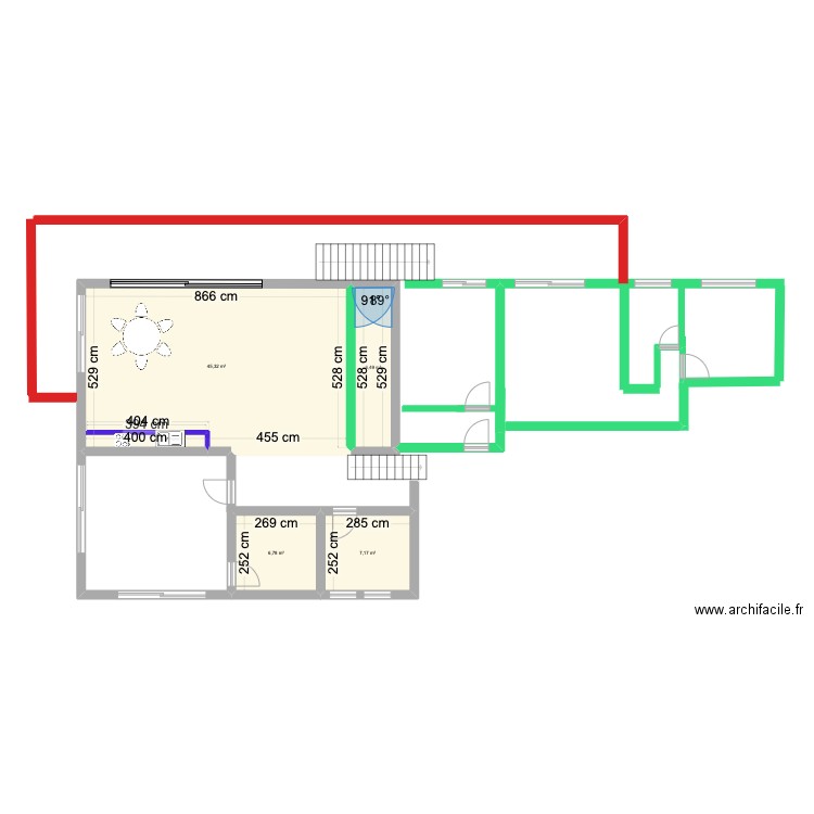 110maxime. Plan de 4 pièces et 66 m2