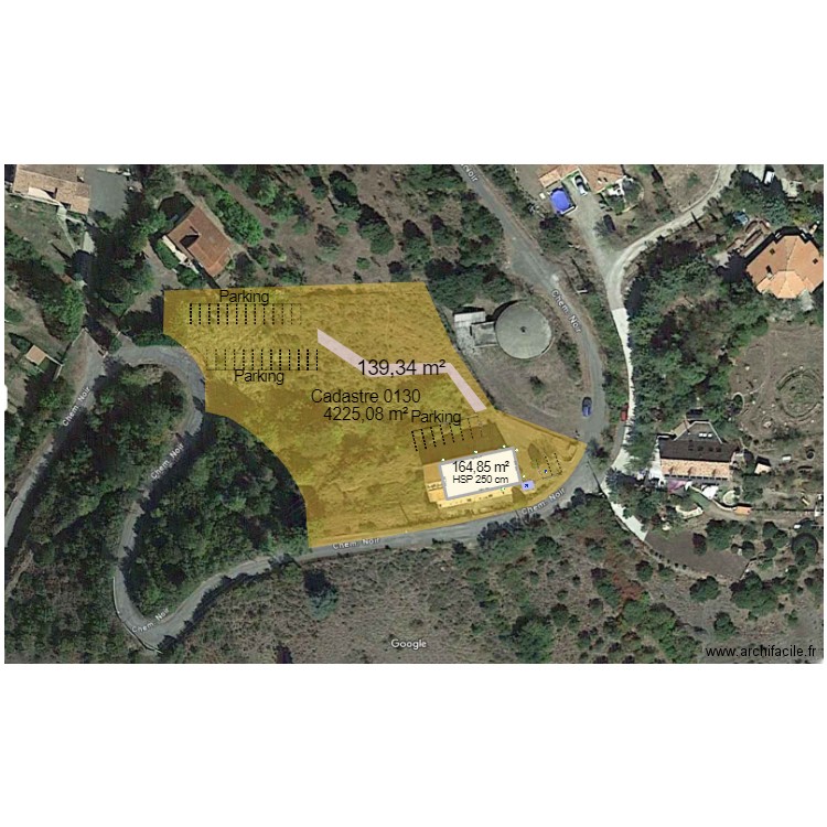 Cadastre Collège. Plan de 1 pièce et 165 m2