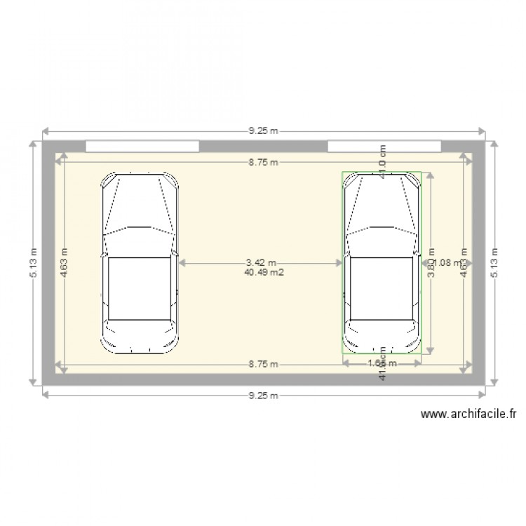 garage. Plan de 0 pièce et 0 m2