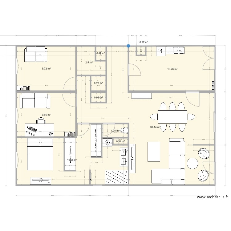 Plan Appartement 100 m2. Plan de 0 pièce et 0 m2