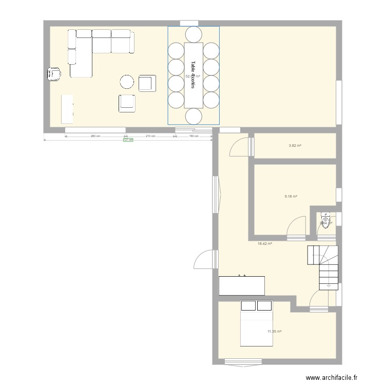 plourhan option 1 chambre RDC. Plan de 0 pièce et 0 m2