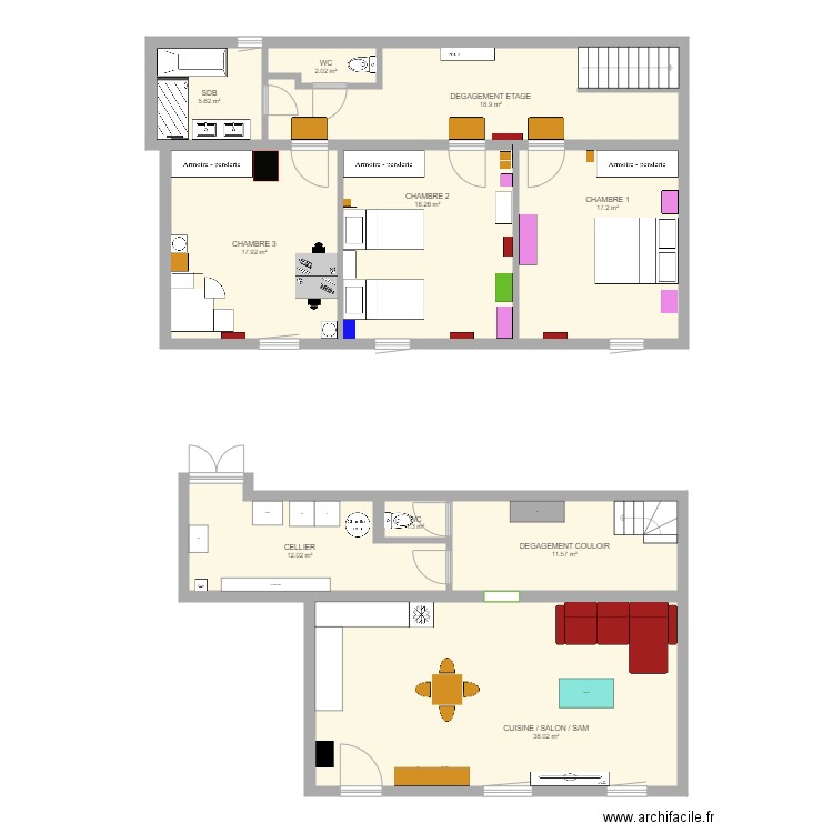 Maison la Chapelle 2021. Plan de 0 pièce et 0 m2