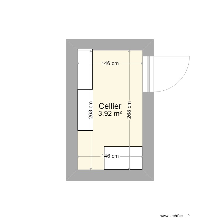 Cellier. Plan de 0 pièce et 0 m2