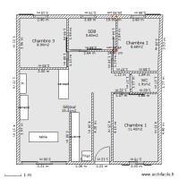 Projet plein pied 90 m2