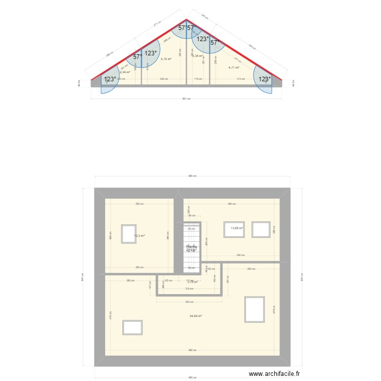 Prétot. Plan de 0 pièce et 0 m2