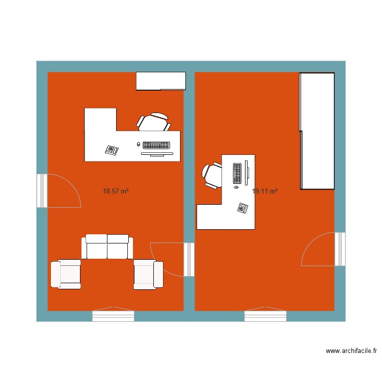 Bureau  AM rénové. Plan de 0 pièce et 0 m2