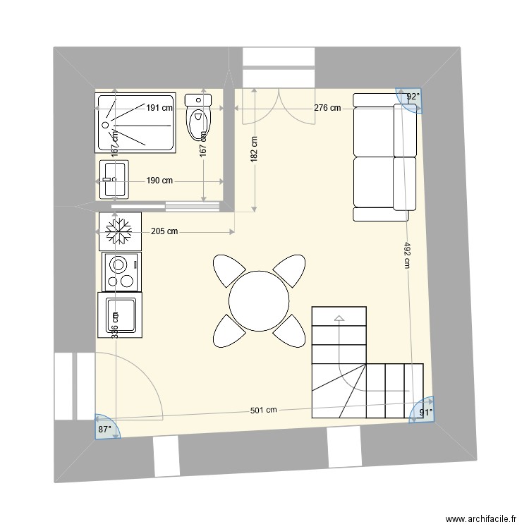 Bergerie Rdc + ET6 fini. Plan de 0 pièce et 0 m2