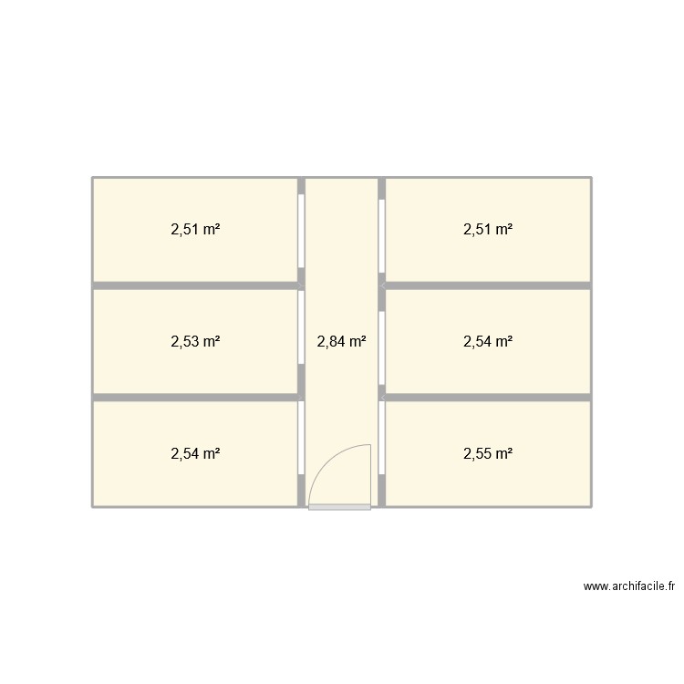 la mer 1. Plan de 7 pièces et 18 m2