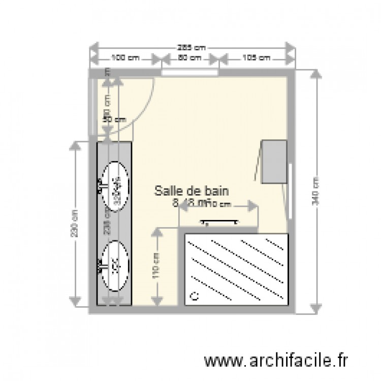 Salle de bain. Plan de 0 pièce et 0 m2