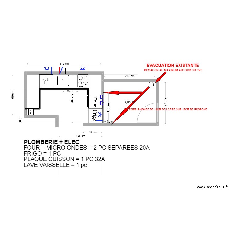 future cuisine 4pces. Plan de 0 pièce et 0 m2