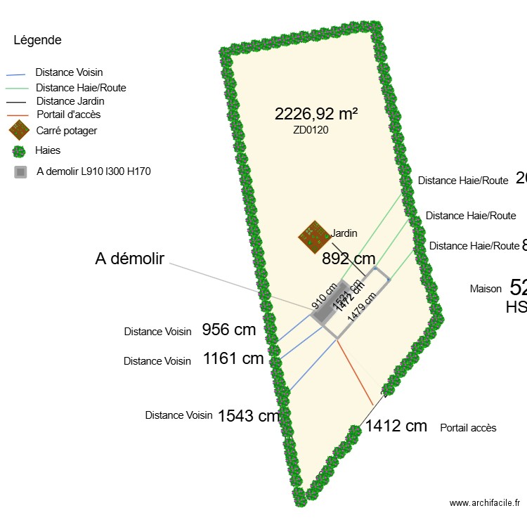 Plan de masse Actualiser 2. Plan de 3 pièces et 77 m2