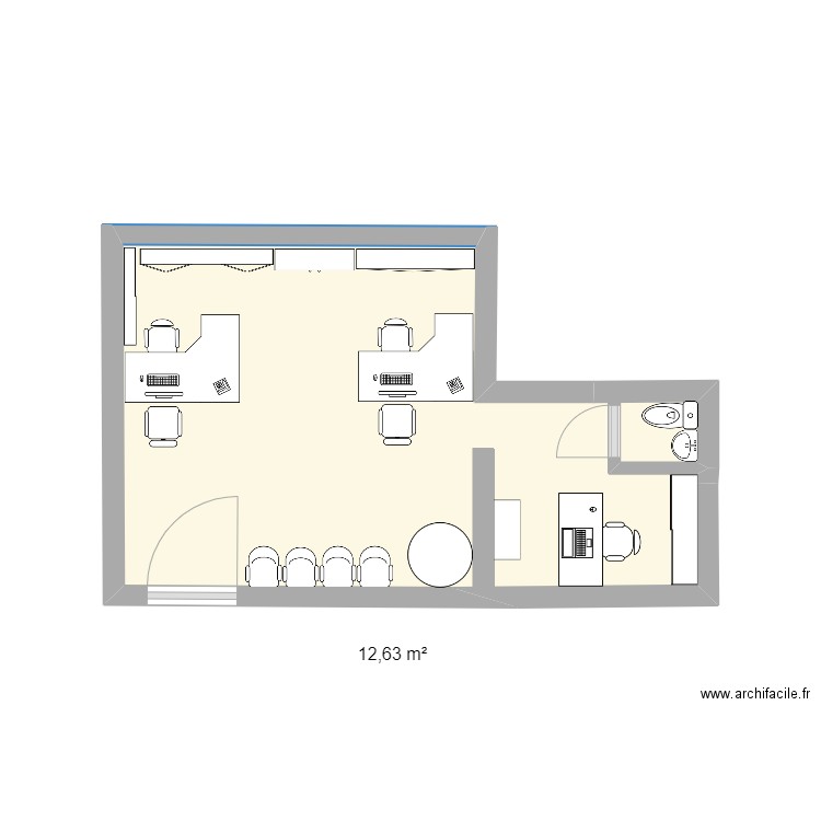 Alliance Intérim Plan Plan 1 Pièce 13 M2 Dessiné Par Dodomino2901