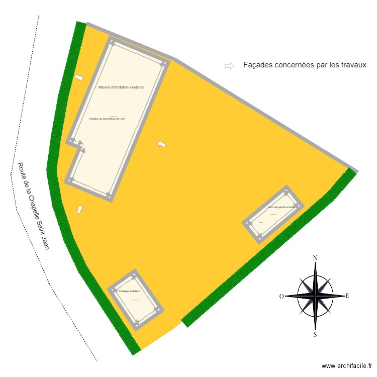 plan de masse. Plan de 0 pièce et 0 m2