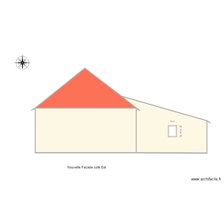 Nouvelle Facade coté Est. Plan de 0 pièce et 0 m2