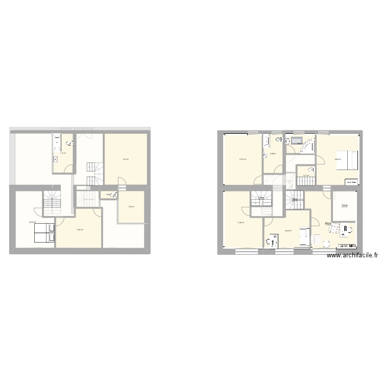 kerhappy. Plan de 38 pièces et 630 m2