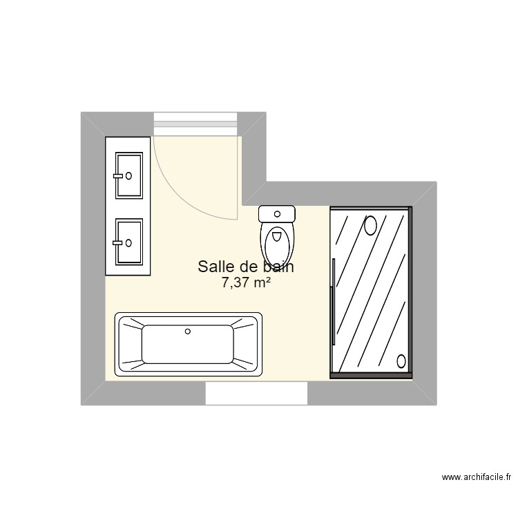 Salle de bain. Plan de 0 pièce et 0 m2