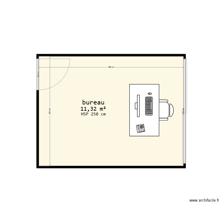 Demenagement TOURNIE. Plan de 1 pièce et 11 m2