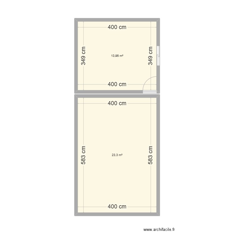 CONCIERGERIE IMI OUADDAR AGADIR MAROC. Plan de 2 pièces et 37 m2