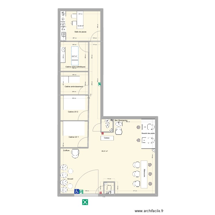 PLAN ATELIER. Plan de 3 pièces et 116 m2