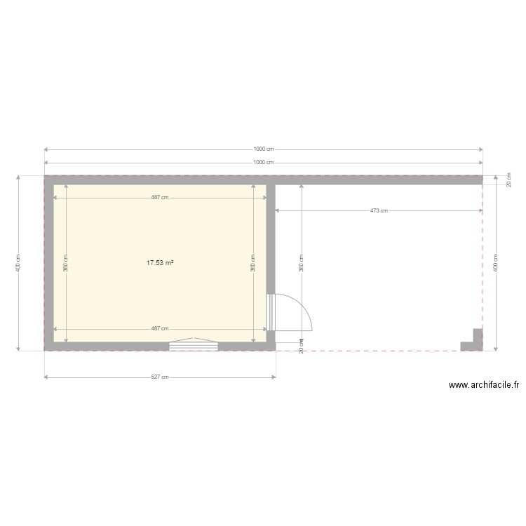 garage exter. Plan de 0 pièce et 0 m2