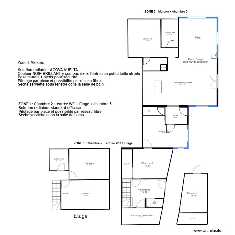 VILLENEUVE V4 CHAUFFAGE. Plan de 0 pièce et 0 m2