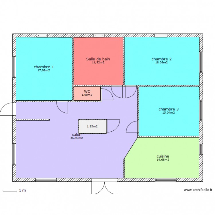 Projet de plan maison lot 7 Saint Just. Plan de 0 pièce et 0 m2