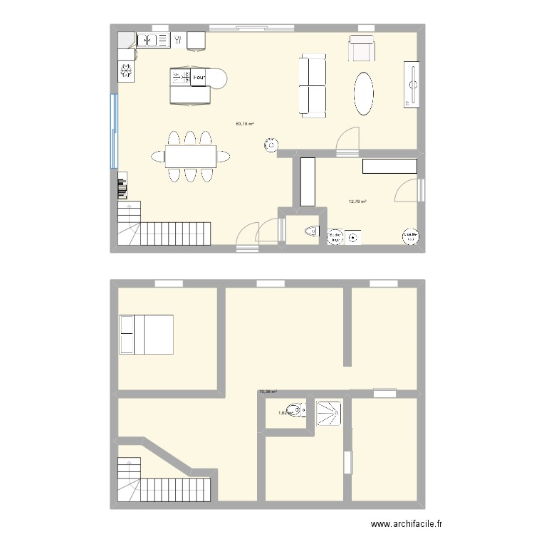 saint georges. Plan de 4 pièces et 148 m2