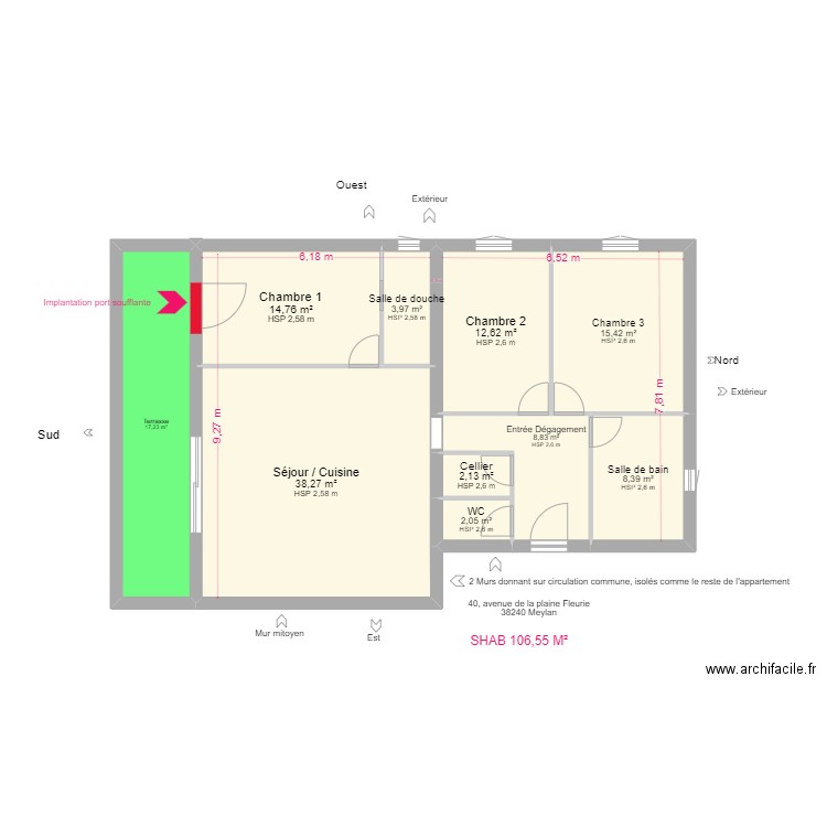 Projet Cubaynes. Plan de 0 pièce et 0 m2