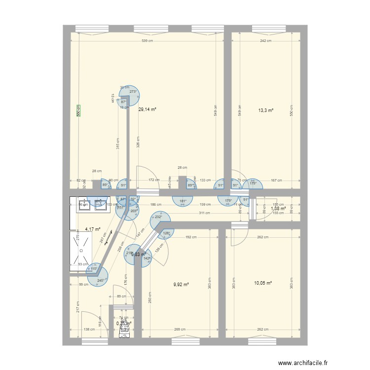 ST MICHEL EXISTANT. Plan de 0 pièce et 0 m2