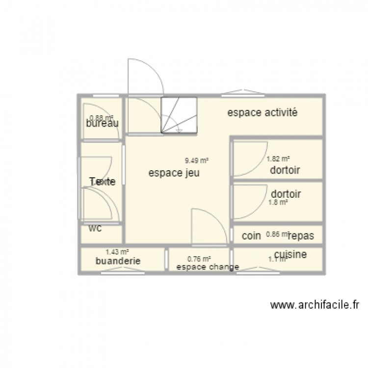 plan1 micro creche . Plan de 0 pièce et 0 m2