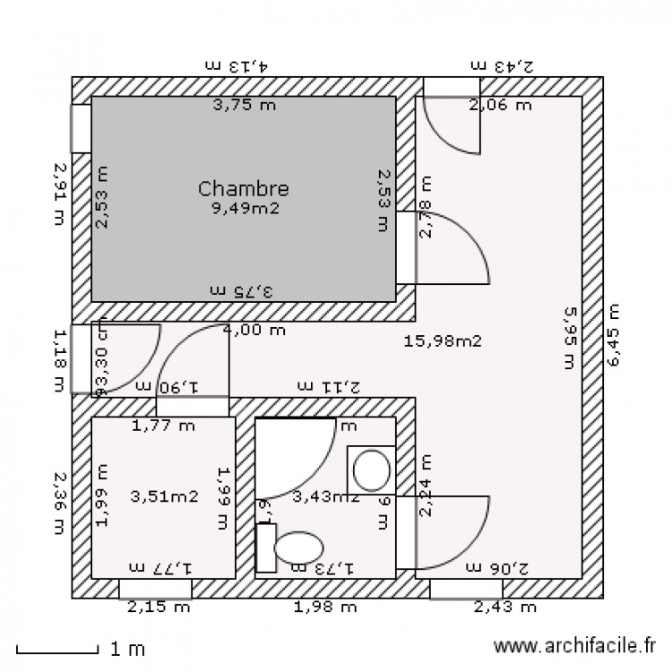 Sous-sol proposé. Plan de 0 pièce et 0 m2