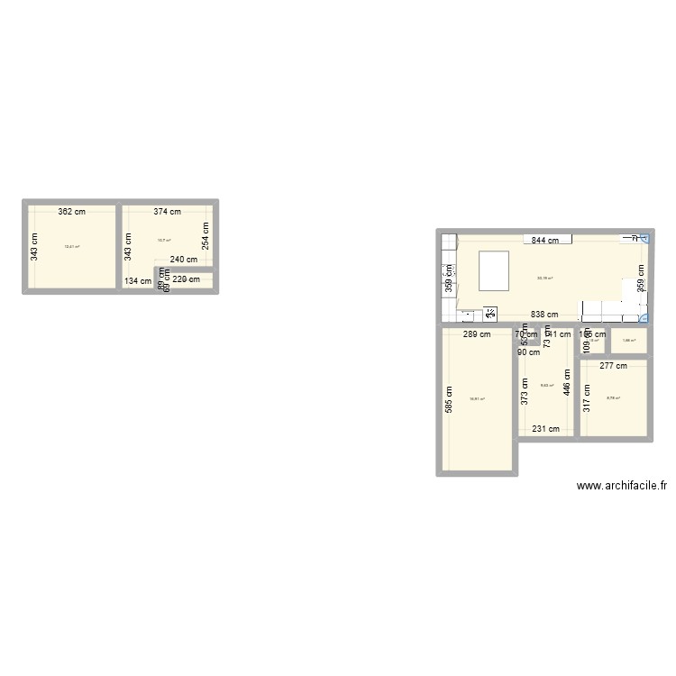 corbarieu. Plan de 10 pièces et 93 m2