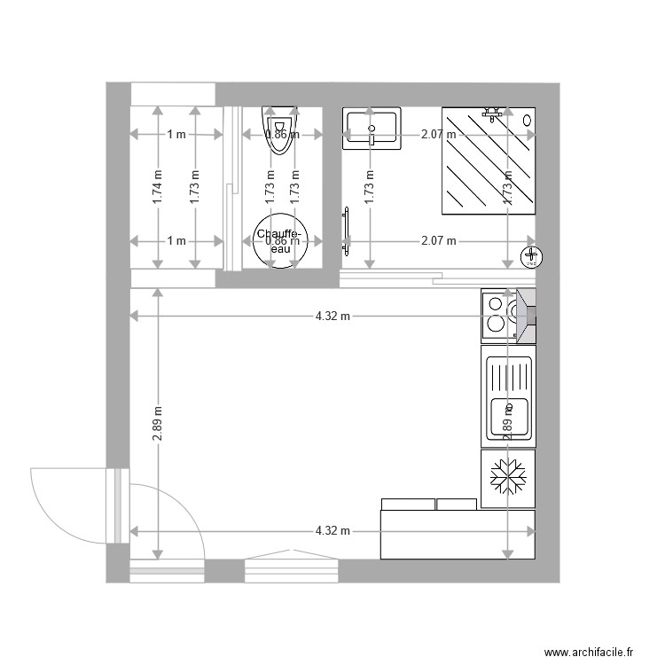 cuisine marcel. Plan de 0 pièce et 0 m2