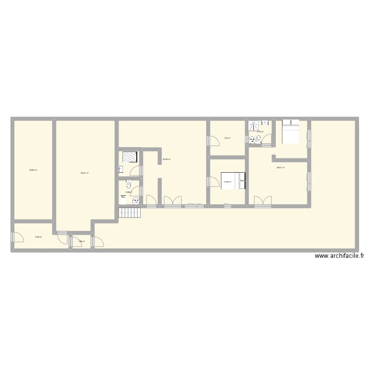 somain. Plan de 10 pièces et 176 m2