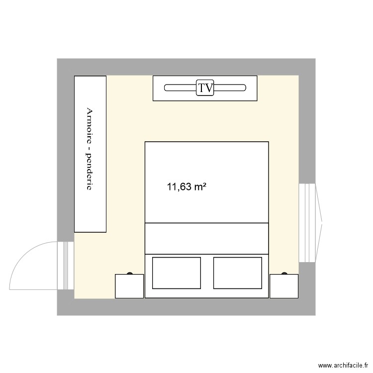 Cmabre parentale. Plan de 0 pièce et 0 m2