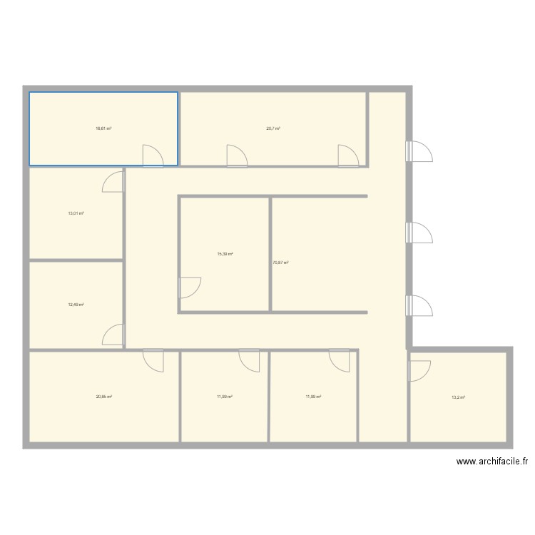 Locaux. Plan de 0 pièce et 0 m2