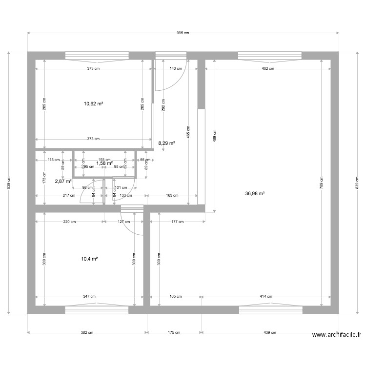 rdc mesures. Plan de 0 pièce et 0 m2